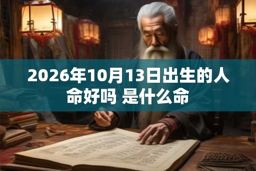 2026年10月13日出生的人命好吗 是什么命