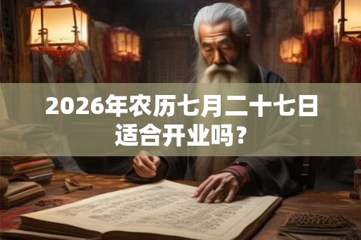 2026年农历七月二十七日适合开业吗? 2026年农历七月二十七日适合开业吗?