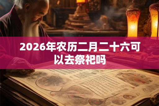 2026年农历二月二十六可以去祭祀吗
