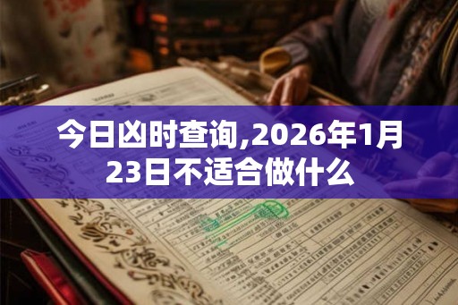 今日凶时查询,2026年1月23日不适合做什么
