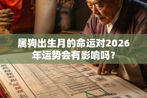 属狗出生月的命运对2026年运势会有影响吗? 属狗出生月的命运对2026年运势会有影响吗?