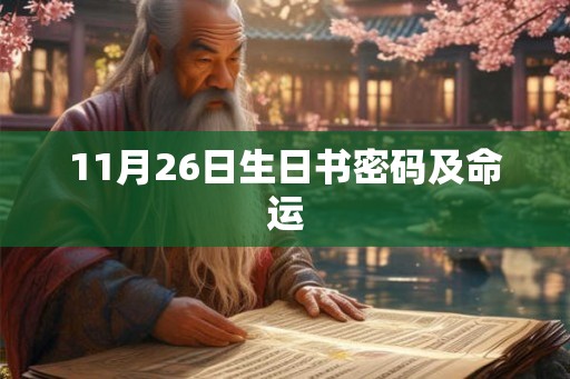 11月26日生日书密码及命运