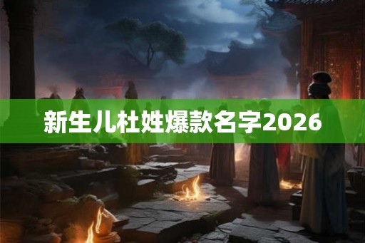 新生儿杜姓爆款名字2026
