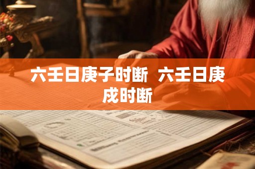 六壬日庚子时断  六壬日庚戍时断