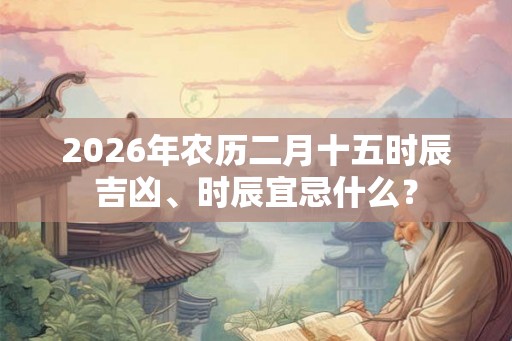 2026年农历二月十五时辰吉凶、时辰宜忌什么？