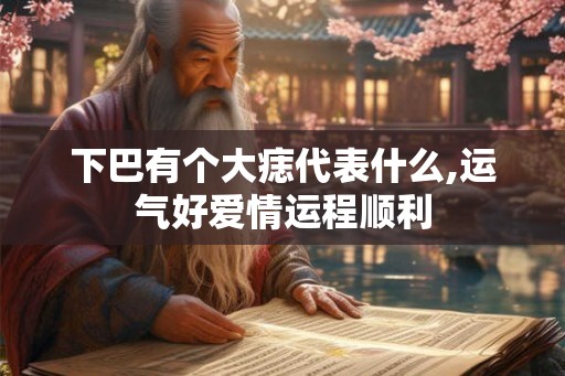 下巴有个大痣代表什么,运气好爱情运程顺利