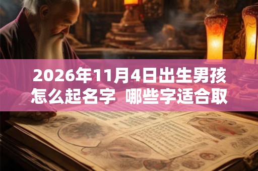 2026年11月4日出生男孩怎么起名字  哪些字适合取名