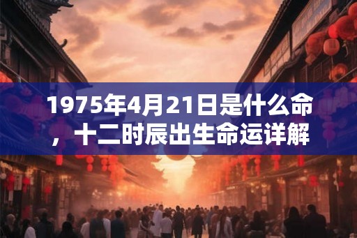 1975年4月21日是什么命,十二时辰出生命运详解 1975年4月21日是什么命,十二时辰出生命运详解