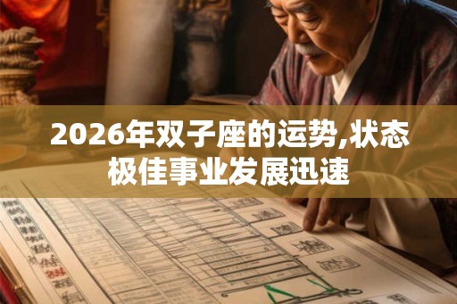 2026年双子座的运势,状态极佳事业发展迅速 2026年双子座的运势,状态极佳事业发展迅速
