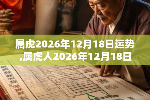 属虎2026年12月18日运势,属虎人2026年12月18日财运,生肖虎2026年12月18日运势