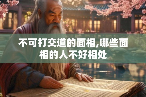 不可打交道的面相,哪些面相的人不好相处
