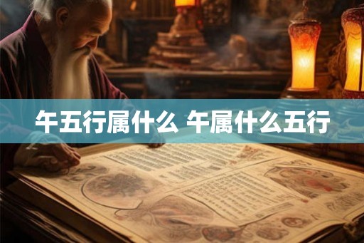 午五行属什么 午属什么五行