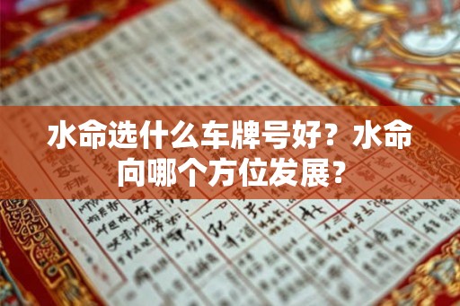水命选什么车牌号好？水命向哪个方位发展？