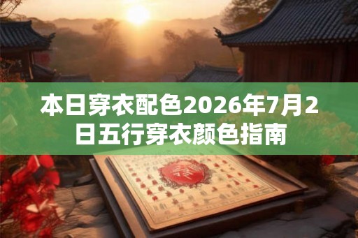本日穿衣配色2026年7月2日五行穿衣颜色指南