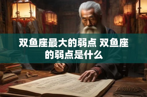 双鱼座最大的弱点 双鱼座的弱点是什么