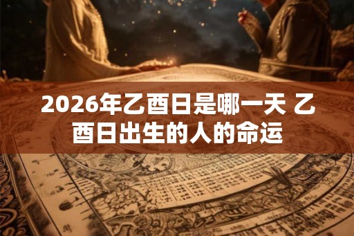 2026年乙酉日是哪一天 乙酉日出生的人的命运