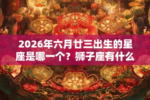 2026年六月廿三出生的星座是哪一个？狮子座有什么特点