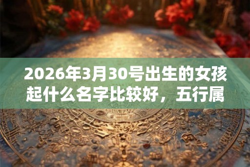 2026年3月30号出生的女孩起什么名字比较好，五行属什么