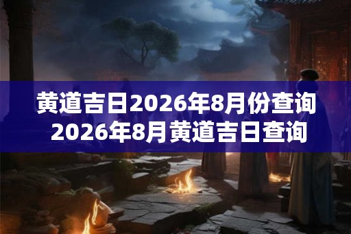 黄道吉日2026年8月份查询 2026年8月黄道吉日查询