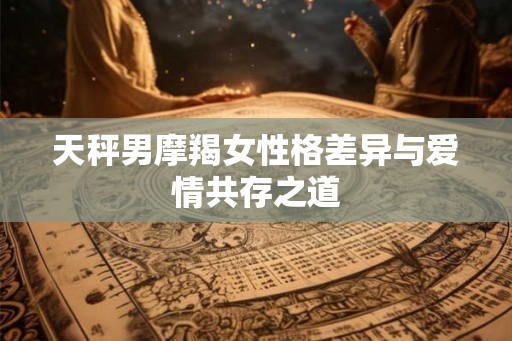 天秤男摩羯女性格差异与爱情共存之道