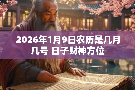 2026年1月9日农历是几月几号 日子财神方位 2026年1月9日农历是几月几号 日子财神方位
