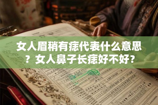 女人眉稍有痣代表什么意思？女人鼻子长痣好不好？