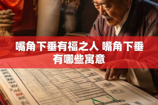 嘴角下垂有福之人 嘴角下垂有哪些寓意