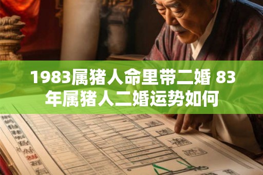 1983属猪人命里带二婚 83年属猪人二婚运势如何