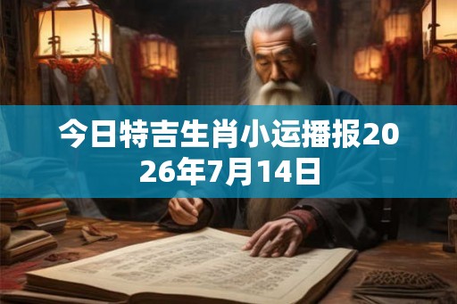 今日特吉生肖小运播报2026年7月14日 今日特吉生肖小运播报2026年7月14日