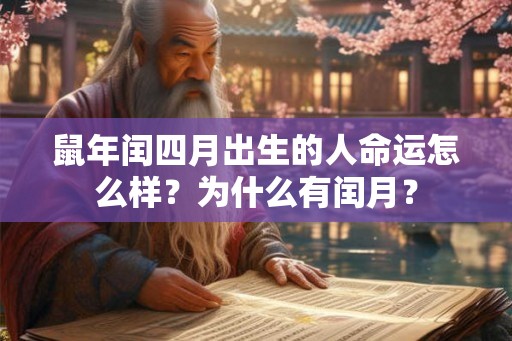 鼠年闰四月出生的人命运怎么样？为什么有闰月？