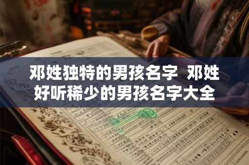 邓姓独特的男孩名字  邓姓好听稀少的男孩名字大全
