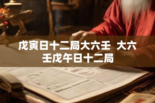 戊寅日十二局大六壬  大六壬戊午日十二局