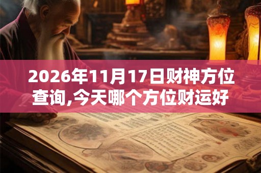 2026年11月17日财神方位查询,今天哪个方位财运好