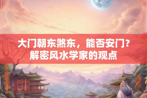 大门朝东煞东,能否安门?解密风水学家的观点 大门朝东煞东,能否安门?解密风水学家的观点