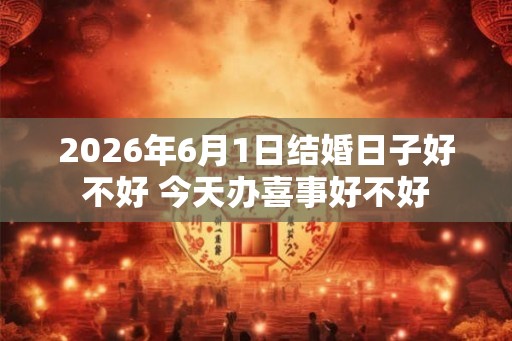 2026年6月1日结婚日子好不好 今天办喜事好不好