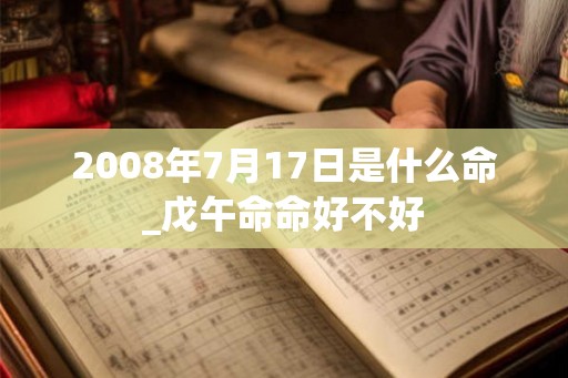 2008年7月17日是什么命_戊午命命好不好