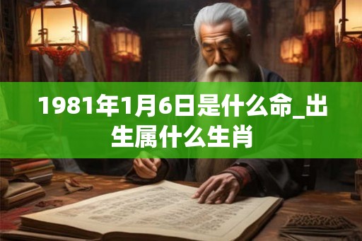 1981年1月6日是什么命_出生属什么生肖