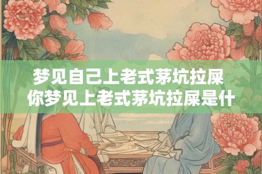 梦见自己上老式茅坑拉屎 你梦见上老式茅坑拉屎是什么预示