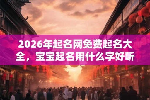 2026年起名网免费起名大全，宝宝起名用什么字好听？