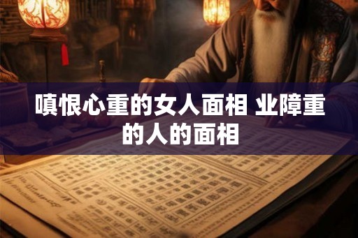 嗔恨心重的女人面相 业障重的人的面相