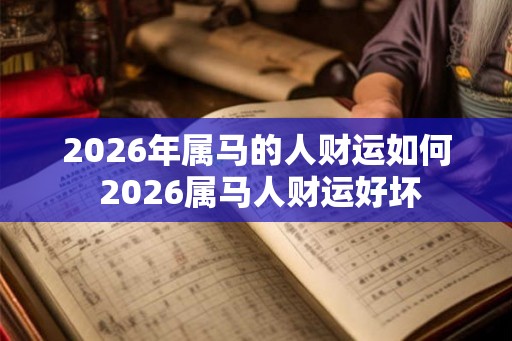 2026年属马的人财运如何 2026属马人财运好坏