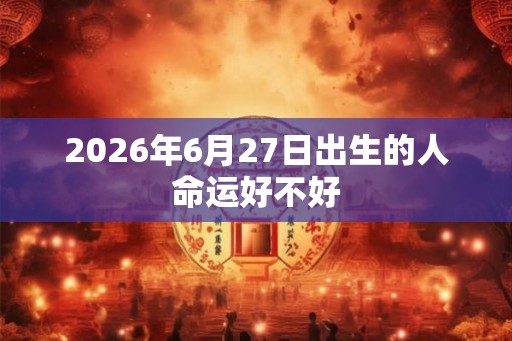 2026年6月27日出生的人命运好不好
