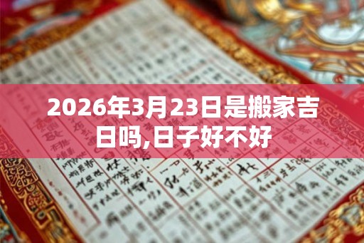 2026年3月23日是搬家吉日吗,日子好不好