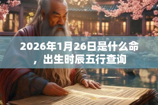 2026年1月26日是什么命，出生时辰五行查询