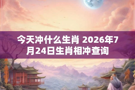 今天冲什么生肖 2026年7月24日生肖相冲查询