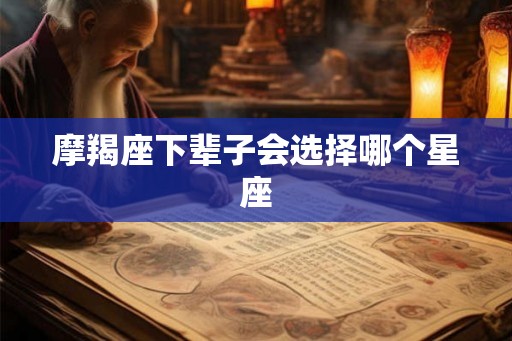 摩羯座下辈子会选择哪个星座
