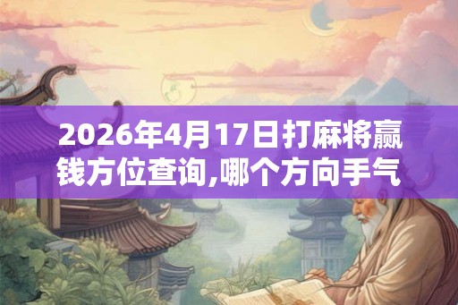 2026年4月17日打麻将赢钱方位查询,哪个方向手气佳