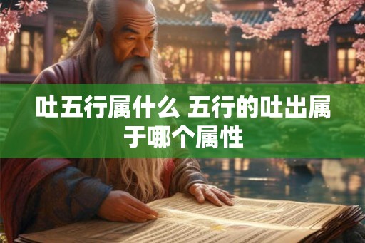 吐五行属什么 五行的吐出属于哪个属性