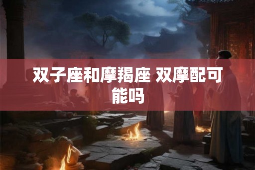 双子座和摩羯座 双摩配可能吗