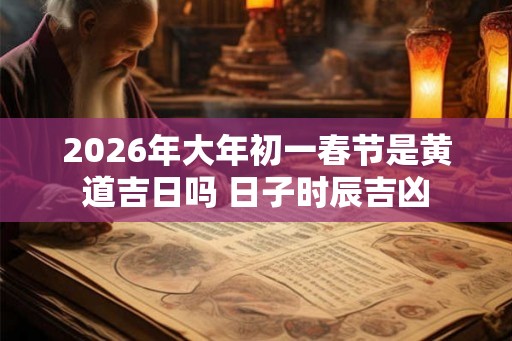 2026年大年初一春节是黄道吉日吗 日子时辰吉凶 2026年大年初一春节是黄道吉日吗 日子时辰吉凶